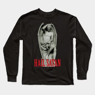 Hail Satan Statue Long Sleeve T-Shirt